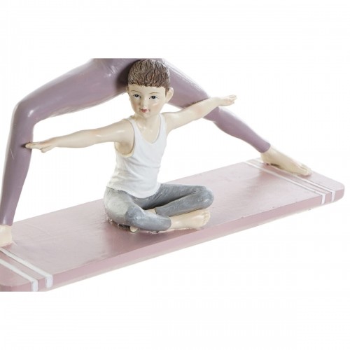 Dekoratīvās figūriņas DKD Home Decor Rozā Sveķi Yoga (24 x 6,5 x 19,5 cm) image 2