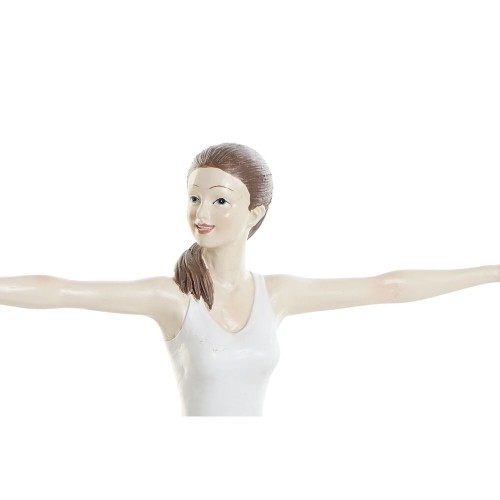 Dekoratīvās figūriņas DKD Home Decor Rozā Sveķi Yoga (24 x 6,5 x 19,5 cm) image 3