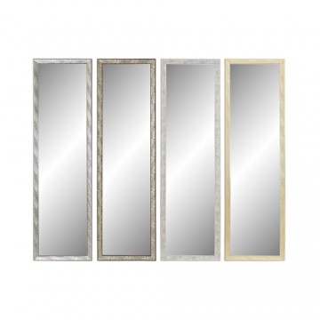 Sienas spogulis DKD Home Decor Stikls Dabisks Pelēks Brūns Tumši pelēks PS 4 gb. Augu lapa (35 x 2 x 125 cm)