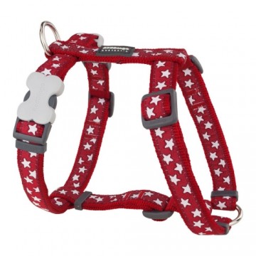 Suņu drošības siksna Red Dingo Style Sarkans Zvaigzne Balts 46-76 cm