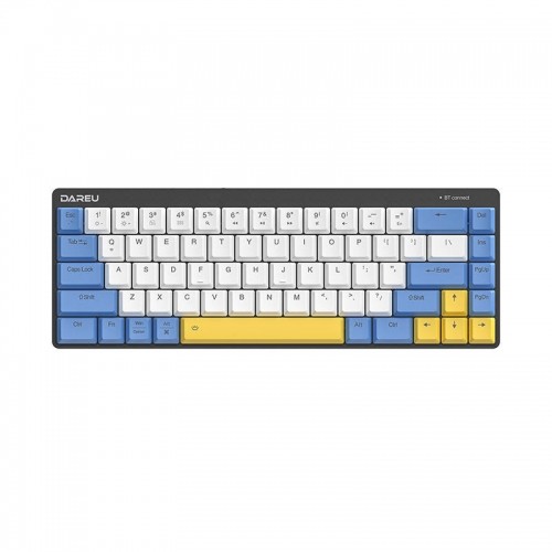 Wireless mechanical keyboard Dareu EK868 Bluetooth (white&blue&yellow)) image 1