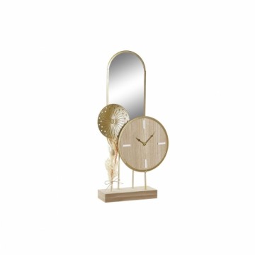 Настольные часы DKD Home Decor Зеркало Натуральный Позолоченный Металл MDF (26 x 8 x 53 cm)
