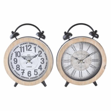 Настольные часы DKD Home Decor Натуральный MDF Белый Железо (25,8 x 8 x 32 cm) (2 штук)
