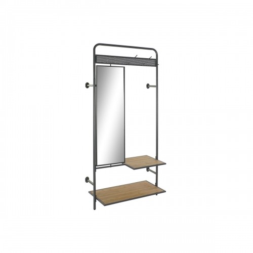 Мебель для прихожей DKD Home Decor Зеркало Металл Деревянный Коричневый Темно-серый (84,5 x 40 x 187 cm) image 1