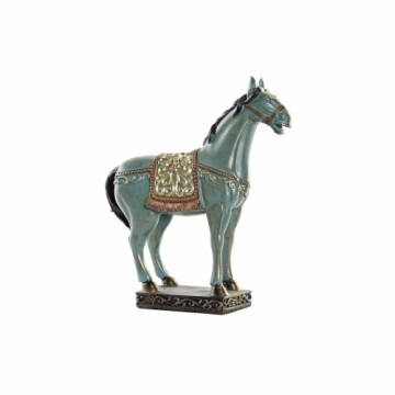 Dekoratīvās figūriņas DKD Home Decor Zirgs Tirkīzs Sveķi (30,5 x 11,5 x 34,5 cm)