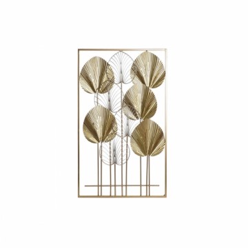 Настенный декор DKD Home Decor Позолоченный Металл Лист растения (54 x 5 x 91,5 cm)
