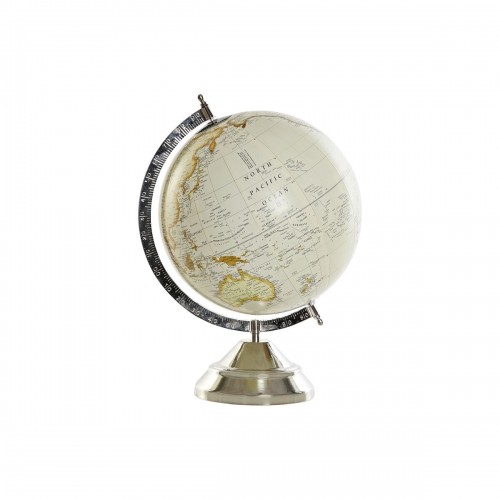 Globuss DKD Home Decor Sudrabains Bēšs Metāls (27 x 25 x 40 cm) image 1