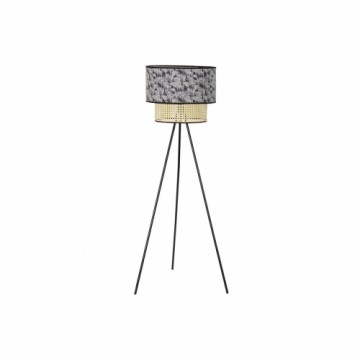 Напольный светильник DKD Home Decor Натуральный Чёрный Металл Пальмы полиэстер Колониальный (60 x 60 x 129 cm)