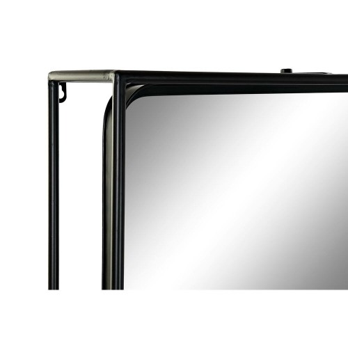 Sienas spogulis DKD Home Decor spogulis Dabisks Melns Metāls Koks (60 x 17 x 183 cm) image 5