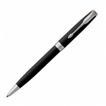 PARKER Sonnet Ballpoint Pen, Matte Black Lacquer with Palladium Trim, Medium Point Black Ink (1931524)