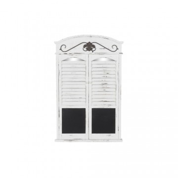 Настенное зеркало DKD Home Decor Зеркало Чёрный Деревянный Окна Белый (60 x 7 x 94 cm)