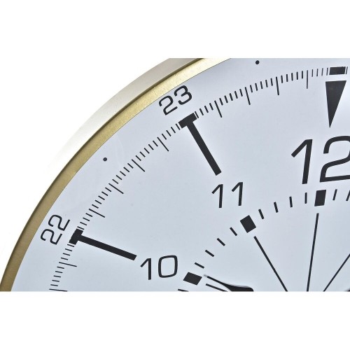 Настенное часы DKD Home Decor Стеклянный Позолоченный Металл Белый Компас (60 x 3 x 60 cm) image 2