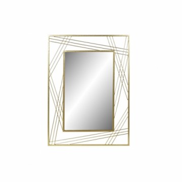 Sienas spogulis DKD Home Decor spogulis Bronza Metāls (65,5 x 2 x 91,5 cm)