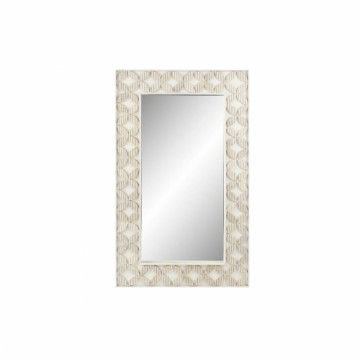 Sienas spogulis DKD Home Decor spogulis Balts Mango koks Rombs (154 x 4 x 92 cm)