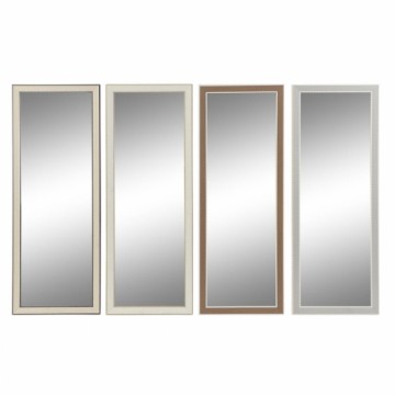 Sienas spogulis DKD Home Decor Stikls Brūns Balts Tumši pelēks PS Tradicionāls 4 gb. (36 x 2 x 95,5 cm)