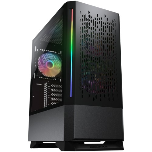 Cougar Gaming MX430 Air RGB-Black 3851C60.0001 Case MX430 Air RGB-Black/ Mid tower / 3 ARGB fans / 2 LED Strips/TG transparant side window image 1