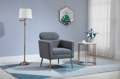 Halmar MELISA  leisure armchair cream / gold image 1