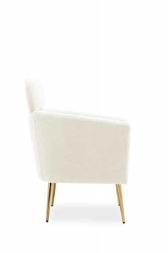 Halmar MELISA  leisure armchair cream / gold image 4