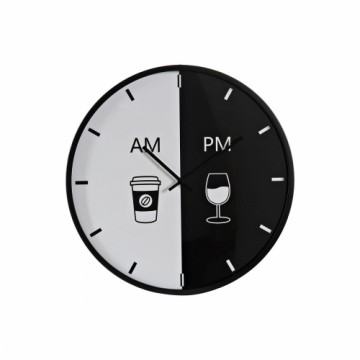 Sienas pulkstenis DKD Home Decor Melns Metāls Balts (60 x 4 x 60 cm)