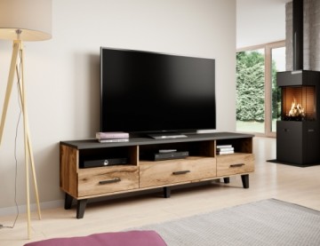 Halmar TV stand LOTTA 180 3s3K wotan oak/black