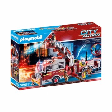 Transportlīdzekļu Rotaļu Komplekts Playmobil US Tower Ladder City Action 70935 Ugunsdzēsēju Mašīna (113 pcs)