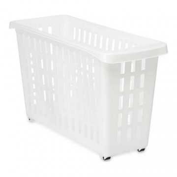 Kipit Virtuves Skapītis Organizators Ar riteņiem Balts Plastmasa (17,5 x 26 x 46 cm)