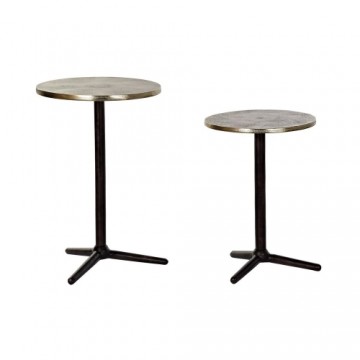 Набор из двух столов DKD Home Decor Чёрный Позолоченный Алюминий (40 x 40 x 61 cm) (2 pcs)