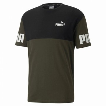 Спортивная футболка с коротким рукавом Puma Power Colorblock Чёрный