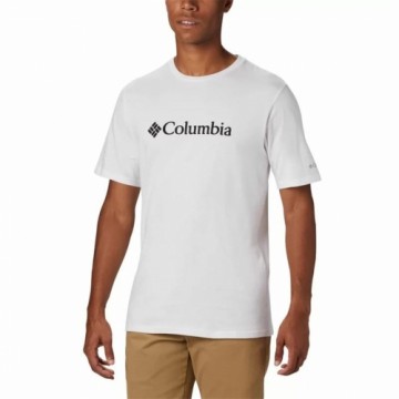 Īsroku Sporta T-krekls Columbia Basic Logo Balts