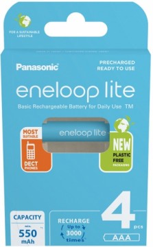 Panasonic Batteries Panasonic eneloop rechargeable battery Lite AAA 4BP