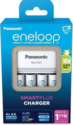 Panasonic Batteries Panasonic eneloop зарядное устройство BQ-CC55 + 4x2000mAh image 2