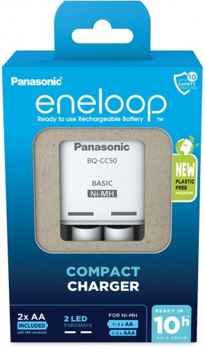 Panasonic Batteries Panasonic eneloop charger BQ-CC50 + 2x2000mAh image 2