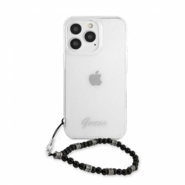 Guess  
       Apple  
       iPhone 13 Pro PC Script and Black Pearls Case 
     Transparent