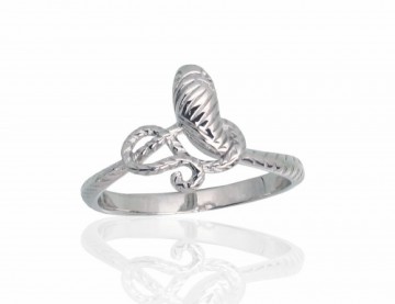 Серебряное кольцо #2101787(PRh-Gr), Серебро	925°, родий (покрытие), Размер: 17, 2 гр.