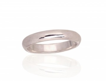 Серебряное обручальное кольцо #2101771, Серебро	925°, Размер: 15.5, 2.6 гр.