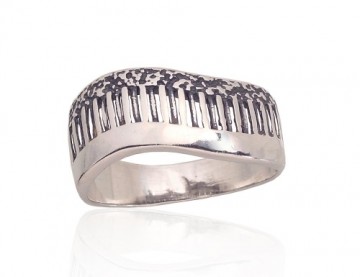 Серебряное кольцо #2101762(POx-Bk), Серебро	925°, оксид (покрытие), Размер: 17.5, 3.2 гр.