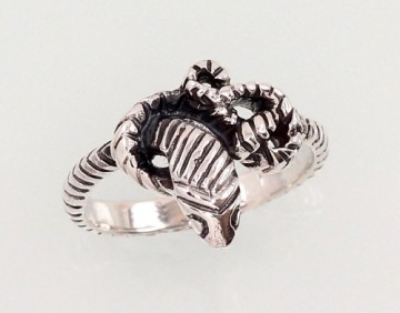 Серебряное кольцо #2101382(POx-Bk), Серебро	925°, оксид (покрытие), Размер: 16.5, 3.7 гр.