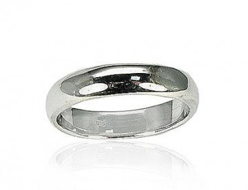 Серебряное обручальное кольцо #2100053, Серебро	925°, Размер: 15.5, 4.6 гр.
