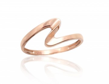 Золотое кольцо #1100997(Au-R), Красное Золото	585°, Размер: 16, 1.17 гр.