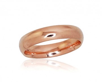Золотое обручальное кольцо #1100726(Au-R), Красное Золото	585°, Размер: 18.5, 5.06 гр.