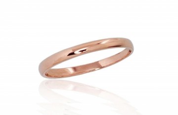 Золотое обручальное кольцо #1100541(Au-R), Красное Золото	585°, Размер: 20, 1.38 гр.