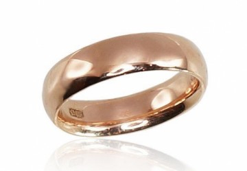 Золотое обручальное кольцо #1100271(Au-R), Красное Золото	585°, Размер: 21, 3.37 гр.