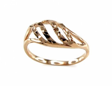 Золотое кольцо #1100067(Au-R), Красное Золото	585°, Размер: 15.5, 1.19 гр.