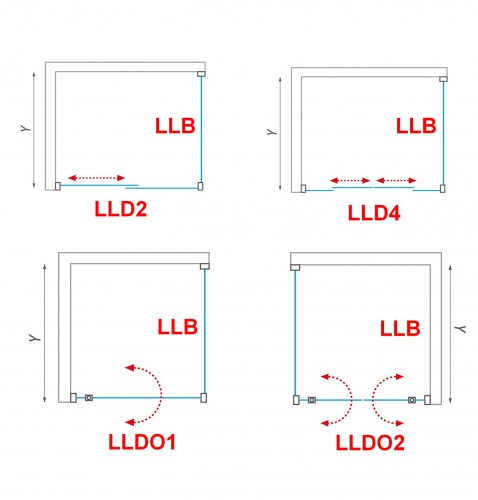 Roth LLB/1000 LEGA LINE Brillant/Transparent 553-1000000-00-02 dušas sānu panelis image 5