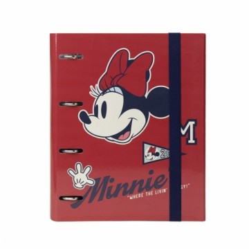 Gredzenveida stiprinājums Minnie Mouse A4 Sarkans (26 x 32 x 4 cm)