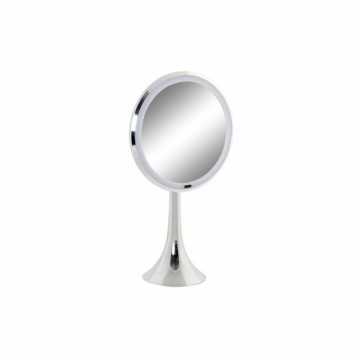 Palielināmais Spogulis ar LED DKD Home Decor Sudrabains Metāls (20 x 11 x 37 cm)