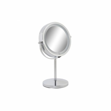 Palielināmais Spogulis ar LED DKD Home Decor Sudrabains (21,5 x 13,5 x 32,5 cm)