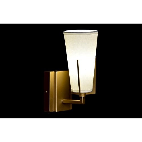 Настенный светильник DKD Home Decor 25W Позолоченный Металл полиэстер Белый 220 V (12 x 14 x 25 cm) image 2