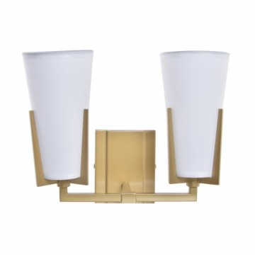 Настенный светильник DKD Home Decor Стеклянный Позолоченный Металл полиэстер Белый (30 x 18 x 23 cm)
