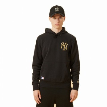 Vīriešu Sporta Krekls ar Kapuci New York Yankees MLB Logo Metallic New Era Melns